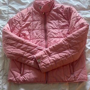 Polo by Ralph Lauren Girls Coquette Back to School Barbie Pink Puffer Jacket XL